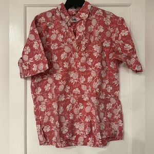 REYN SPOONER Red Pineapples Hawaiian Shirt
